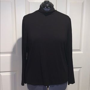 Chico's Basic Mock-Neck Layering Tee